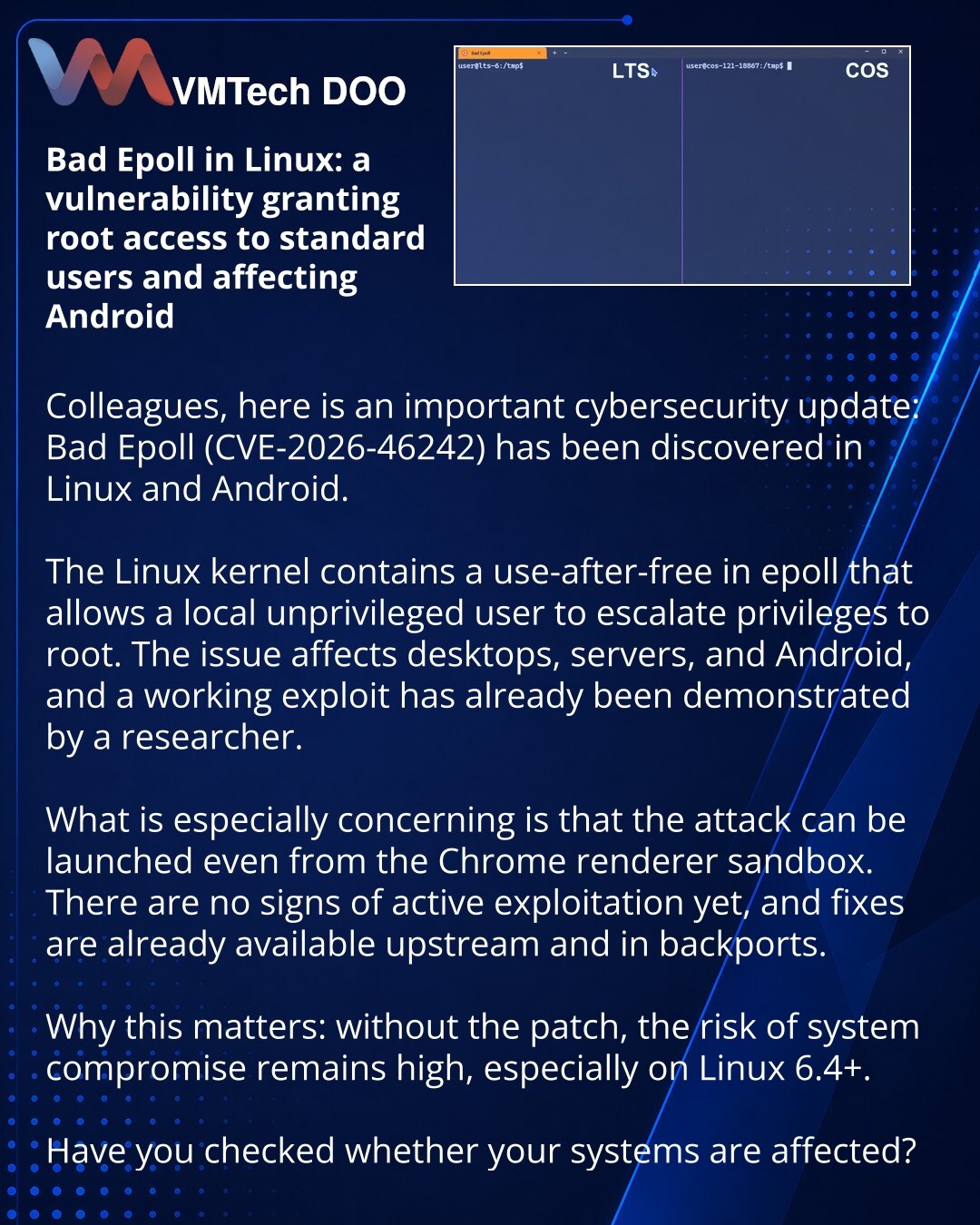 Bad Epoll u Linuxu: ranjivost koja običnom korisniku daje root pristup i pogađa Android