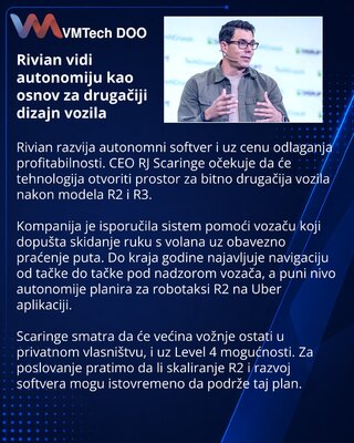 Rivian autonomiju vidi kao pokretač novog dizajna vozila