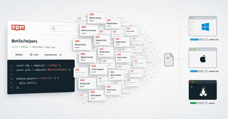 Почти 800 npm-пакетов доставляли RAT и стилер для трёх ОС