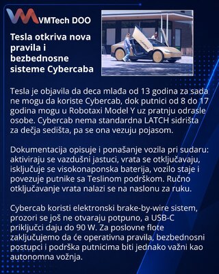 Tesla Cybercab guidance details child access and crash response