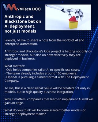 Anthropic i Blackstone ulažu u primenu veštačke inteligencije, a ne samo u modele