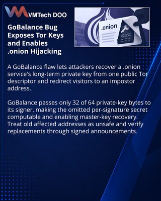 GoBalance flaw enables recovery of Tor .onion service keys