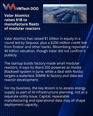 Valar Atomics secures $1 billion to scale small modular reactor manufacturing