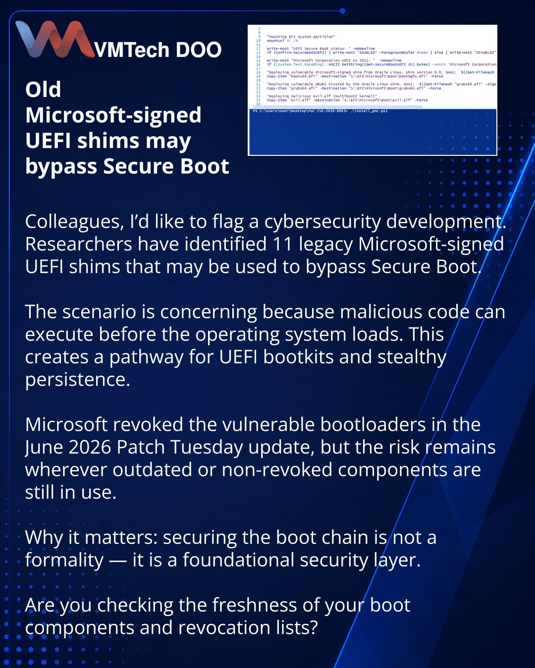 Stari Microsoft-potpisani UEFI shim-ovi mogu zaobići Secure Boot