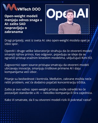 Open-weight modeli menjaju odnos snaga u AI: zašto SAD raspravljaju o zabranama