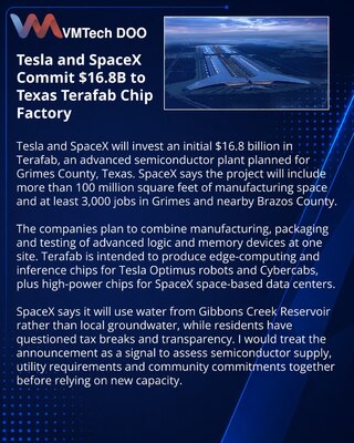 Tesla и SpaceX вложат $16,8 млрд в строительство Terafab в Техасе