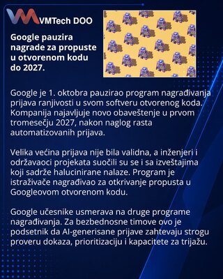 Google suspends open-source vulnerability rewards programme