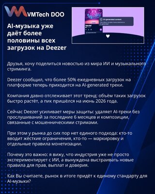 AI muzika već donosi više od polovine svih preuzimanja na Deezeru