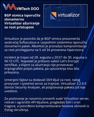 Virtualizor BGP Hijack Delivered Malicious Updates to Hosting Servers