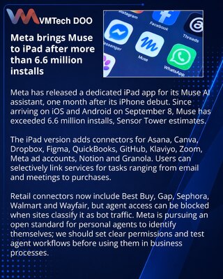 Meta выпустила приложение AI-ассистента Muse для iPad