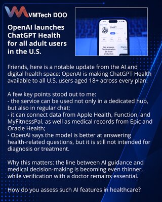 OpenAI launches ChatGPT Health for all adult users in the U.S.