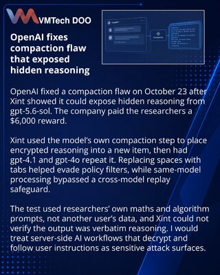 OpenAI zakrpila propust u sažimanju skrivenog rezonovanja