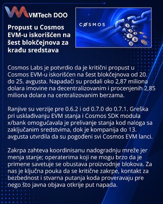 Баг Cosmos EVM использовали против шести блокчейнов