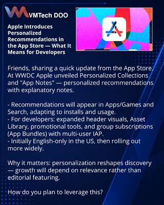 Apple uvodi personalizovane preporuke u App Store — šta to znači za programere