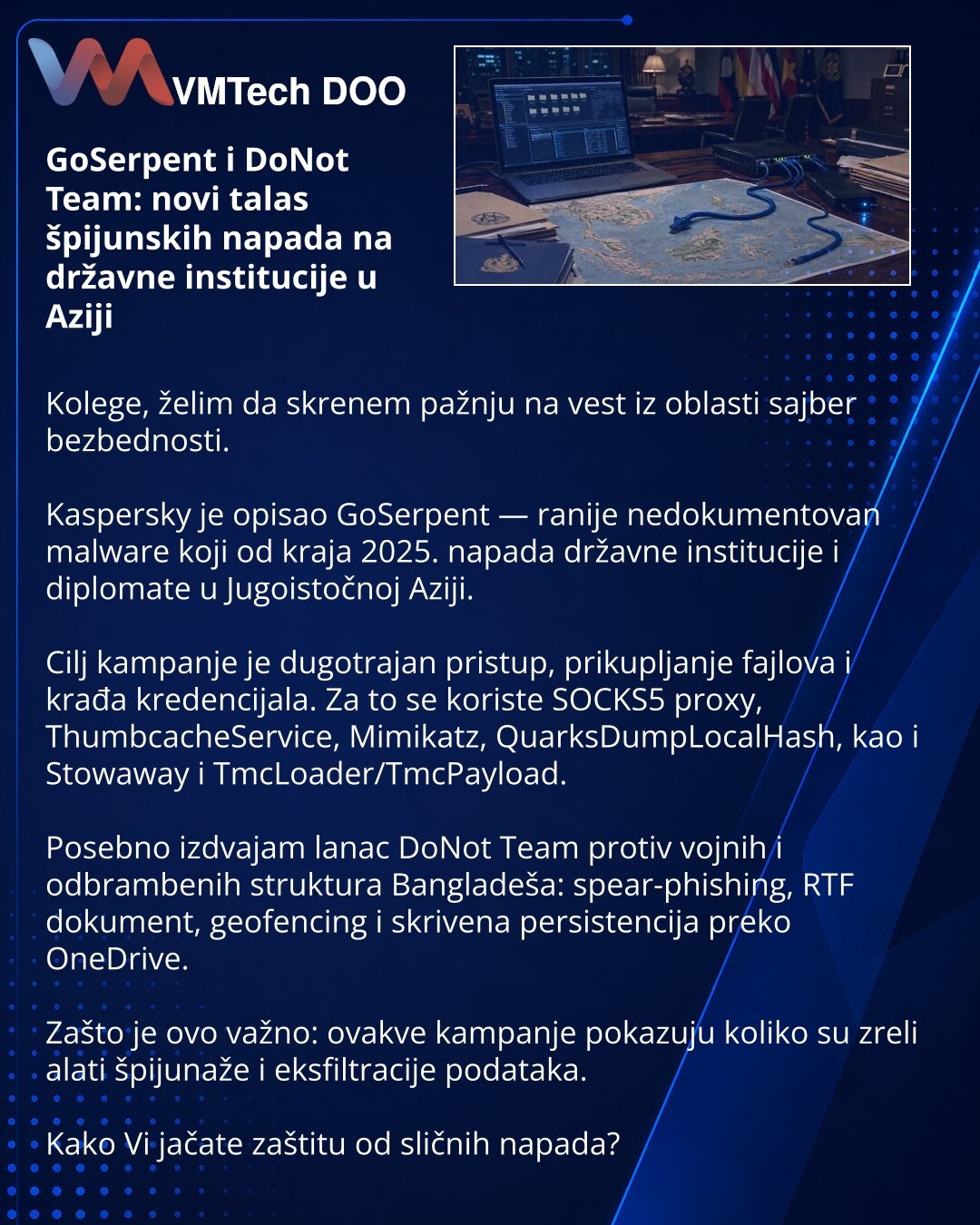 GoSerpent i DoNot Team: novi talas špijunskih napada na državne institucije u Aziji