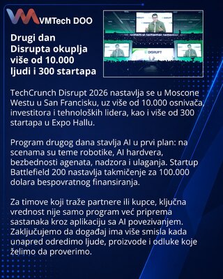 Drugi dan TechCrunch Disrupta: AI, robotika i više od 300 startapa
