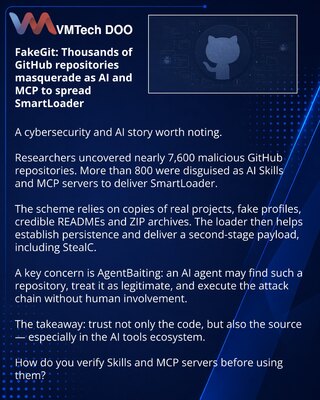 FakeGit: тысячи GitHub-репозиториев маскируются под AI и MCP, чтобы распространять SmartLoader