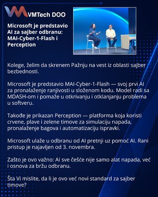 Microsoft je predstavio AI za sajber odbranu: MAI-Cyber-1-Flash i Perception