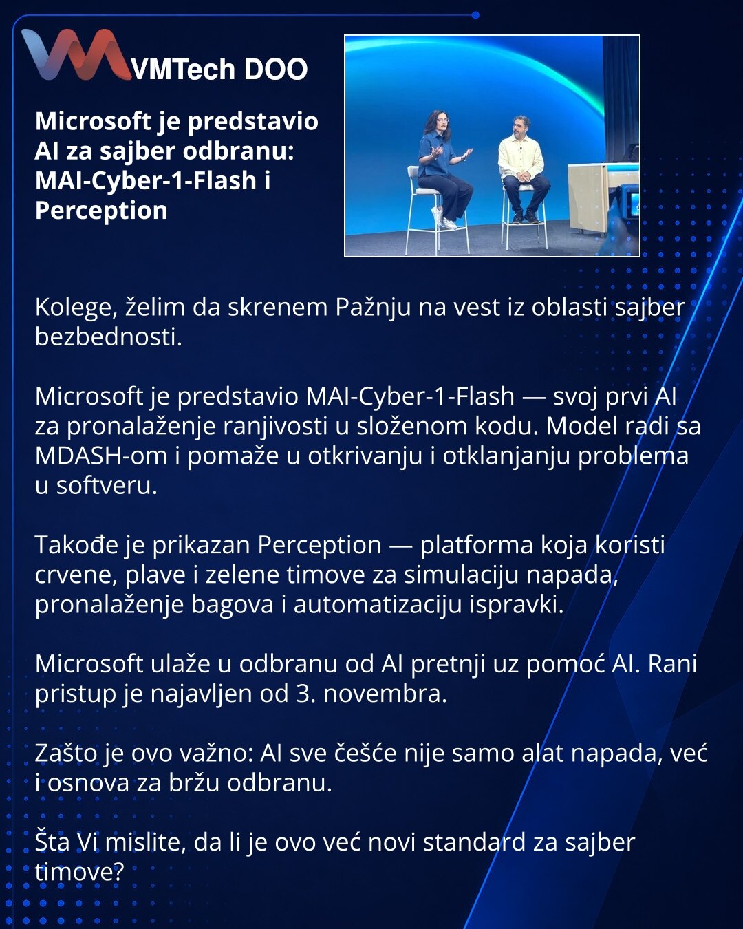 Microsoft je predstavio AI za sajber odbranu: MAI-Cyber-1-Flash i Perception