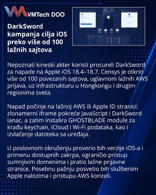 Утёкший набор DarkSword используют для атак на iPhone через фальшивые страницы входа