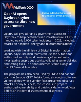 OpenAI откроет Украине Daybreak для защиты гражданских сетей