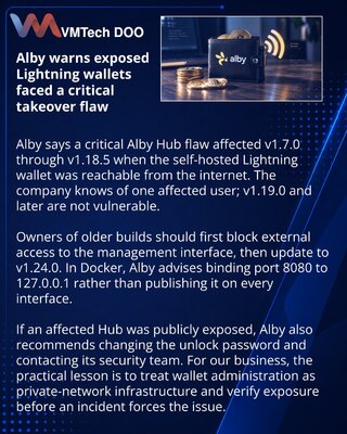 Alby Hub propust ugrožava javno dostupne Bitcoin novčanike