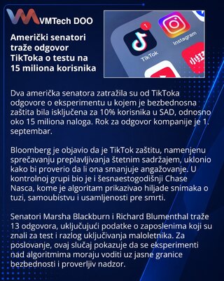 Сенаторы США потребовали от TikTok раскрыть детали эксперимента с защитой