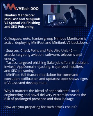 Nimbus Manticore: MiniFast i MiniJunk V2 šire se putem fišinga i SEO-otrovljavanja