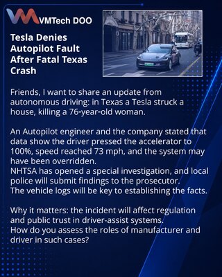 Tesla odbacuje odgovornost Autopilota nakon smrtonosne nesreće u Teksasu