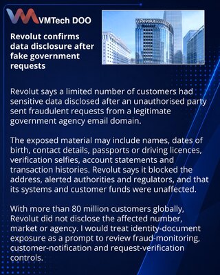 Revolut confirms customer data disclosure in impersonation scam