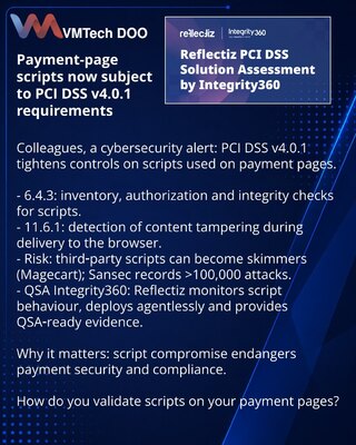 Skripti na stranici za plaćanje sada su pod zahtevima PCI DSS v4.0.1