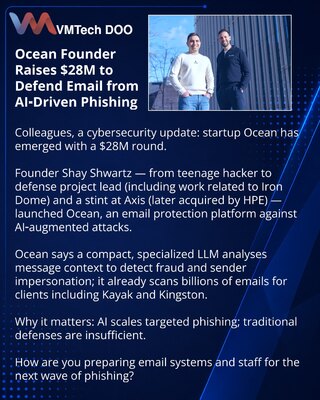 Основатель Ocean привлёк $28 млн на защиту почты от фишинга с помощью ИИ