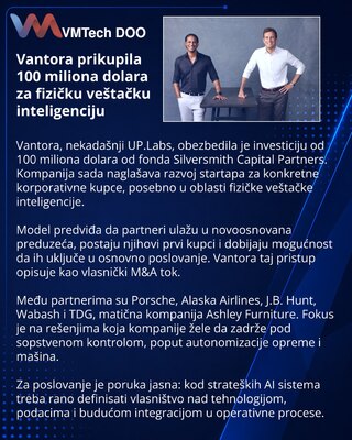 Vantora Secures $100 Million for Proprietary Physical AI Ventures