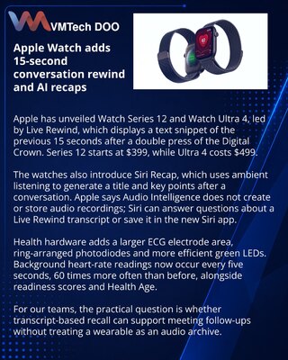 Apple Watch Series 12 and Ultra 4 add Audio Intelligence