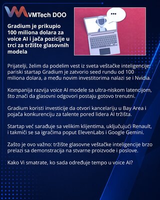 Gradium привлекла $100M на voice AI и усиливает позиции в гонке за рынок голосовых моделей