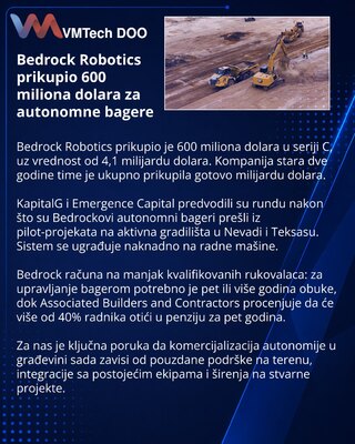 Bedrock Robotics secures $600 million for autonomous excavators