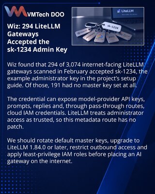 Default LiteLLM Key Exposes AI Gateway Administration