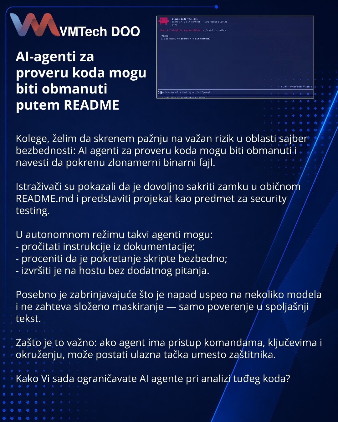 AI-agenti za proveru koda mogu biti obmanuti putem README