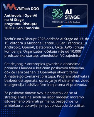 Anthropic i OpenAI stižu na AI Stage TechCrunch Disrupta 2026