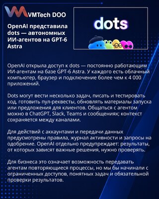 OpenAI uvodi Dots agente za kontinuirani rad u ChatGPT-u