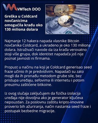 Coldcard seed-generation flaw exposes Bitcoin owners to $130 million theft