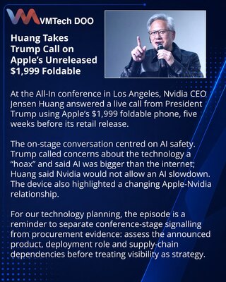 Huang’s Trump Call Also Put Apple’s Foldable Phone on Stage