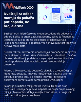 Izveštavanje odbora o riziku kroz puteve napada