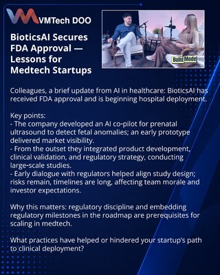 BioticsAI dobio odobrenje FDA — lekcije za startape u medtechu