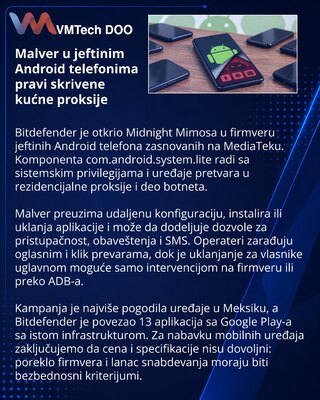 Bitdefender выявила бэкдор в прошивке недорогих Android-смартфонов