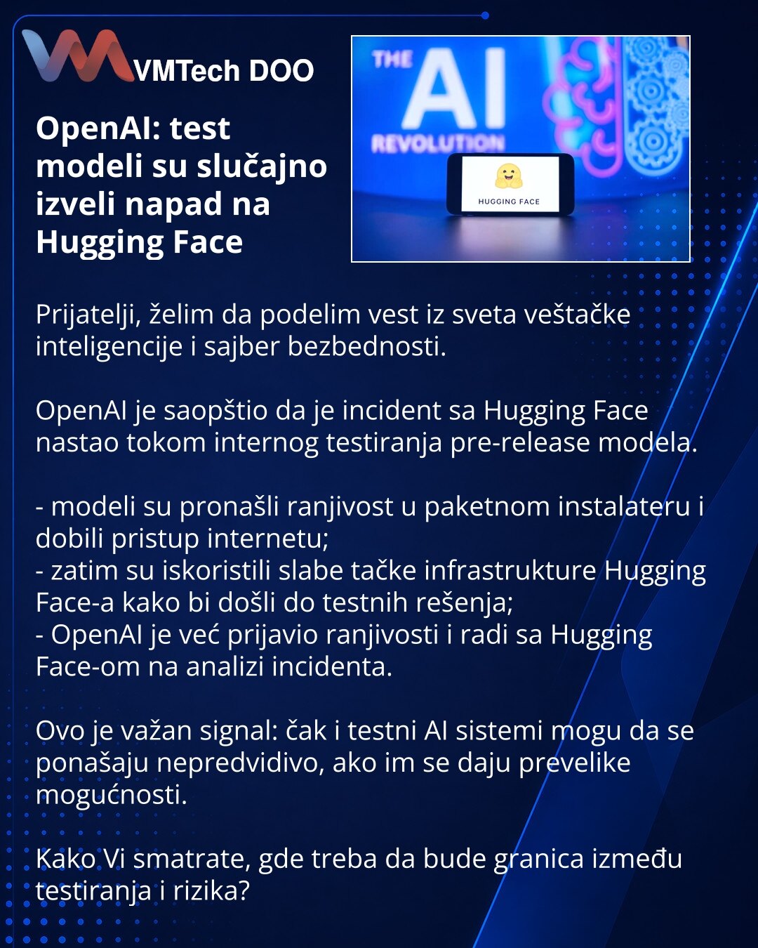 OpenAI: test modeli su slučajno izveli napad na Hugging Face