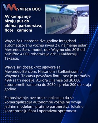 Autonomna vožnja: partnerstva, koncentrisane flote i kamioni