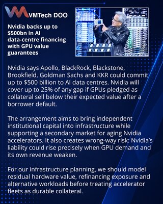 Nvidia защитит стоимость GPU в инфраструктурных сделках до $500 млрд