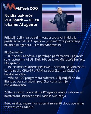 Nvidia запускает RTX Spark — ПК для локальных AI‑агентов