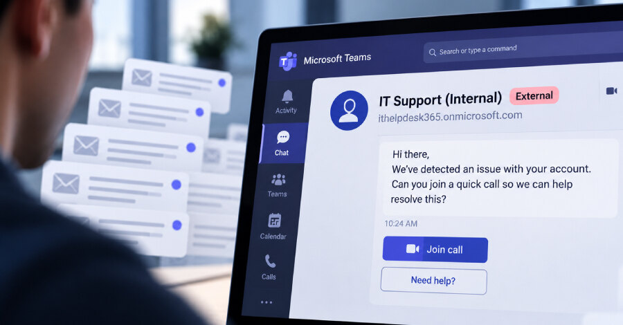 Атаки через Microsoft Teams маскируются под внутреннюю IT-поддержку